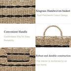 Rustic Seagrass Hanging Wall Basket for Front Door（Rectangular) - Image 2