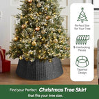 Hommtina Christmas Tree Collar- 26",Christmas Tree Base Christmas Basket Collar for Home, Living Room,for Covering Tree Stand (Black, 26 in) - Image 3