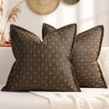 ZWJD Pillow Covers 26x26 Set of 2 Soft Polyester Textured Pillow Covers with Stylish Flange Edge Cozy Farmhouse Throw Pillows for Couch Bed Sofa Living Room by ZWJD