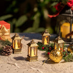 24 Pack Brass Mini Lanterns Decorative Indoor, for Centerpiece - Image 4