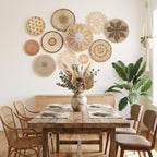 11 Pcs Boho Wall Basket Decor, Bulrush Woven Wall Hanging (Savanna) - Image 5
