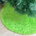 60 Inch Christmas Tree Skirt - Fluffy Faux Fur Black Tree Skirt, Black Plush Xmas Holiday Decor for Parties, Small Round Tree Skirt - Image 2