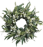26" Eucalyptus Wreath for Front Door, Full Greenery Wreath with Baby’s Breath, Farmhouse Door Wreath, Year Round Spring Summer Wreath, Indoor Outdoor Home Decor - Image 7