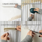 Boho Wall Decor Yarn Wall Hanging Macrame Wall Hanging Fiber Wall Art White Beads Tassel Wall Decor Boho Chic Home Decor 39" W x 55" L - Image 2