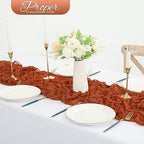 20 Pack Terracotta Cheesecloth Table Runner 120 Inch 10FT Rustic Boho Gauze Cheese Cloth Table Runner for Wedding Party Baby Shower Thanksgiving Christmas Decoration - Image 4
