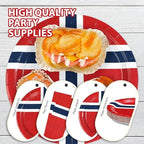 96 Pcs Norway Flag Themed Party Decorations, Serves 24 - Image 6
