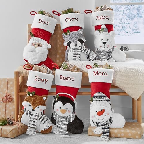 Let's Make Memories Personalized Christmas Stocking - Christmas Decor - Plush Stockings for Family and Kids with Embroidered Names - Santa - Image 3
