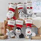 Let's Make Memories Personalized Christmas Stocking - Christmas Decor - Plush Stockings for Family and Kids with Embroidered Names - Snowman - Image 3