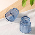 DARJEN 12 Pcs Glass Candlestick Holders- Blue Taper Candlestick Holders Tealight Votive Candle Holders for Table Centerpieces, Wedding, Dinner Party, Home Decor - Image 2