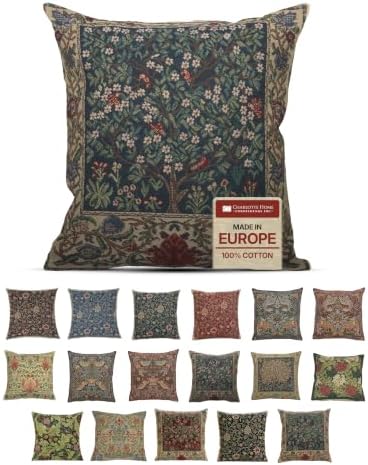 William Morris The Tree of Life II Tapestry Throw Pillow Cover 16 x 16 in by CCharlotteHomeFurnishings