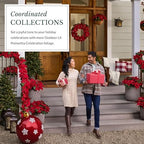 Balsam Hill Outdoor Lit Poinsettia Celebration Christmas Wreath - 26" Festive Red Front Door Wreath with Poinsettia Flowers & Battery-Operated LED Clear Lights - Image 6