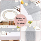 Sugargirl 10 Packs 12 x 72 inches Sequin Table Runner, Glitter Silver Table Runner for Birthday Party Supplies Wedding Holiday Celebration Event Decorations - Image 6