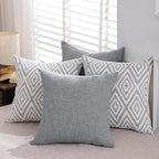 HPUK Throw Pillow Covers 20x20, Set of 4, Grey Textured Couch Pillow Covers - Image 6