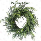 24 Inch Real Touch Norfolk Pine Christmas Wreath for Front Door Outside - Image 5