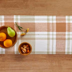 Solino Home 100% Pure Linen Table Runner Fall Harvest Plaid, 14 x 156 in - Image 3