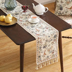ISAENNE Designer French Linen Long Table Runner,102"x12"-Cornucopia - Image 2