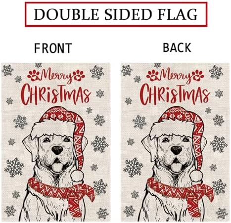 Seasonal Garden Flags Labrador Retriever Dog Flags Double Sided Flags Set of 11 Holiday Farmhouse Indoor Outdoor Yard Lawn Christmas Gifts Decorations 12.5x18 Inch - Image 3