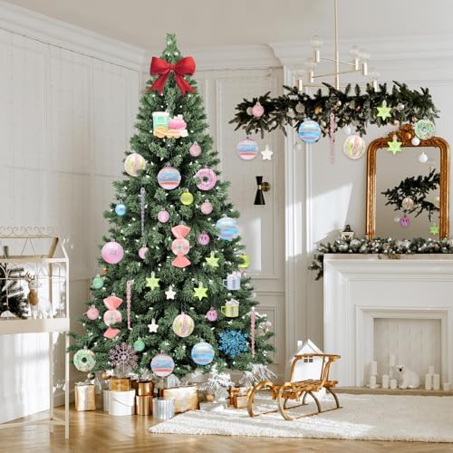 Macaron Christmas Ball Ornaments Set, Candyland Tree Decorations, 70 Pack - Image 6