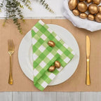 Blue Needles Gingham Buffalo Plaid Cotton Dinner Napkins Set of 12-18"x18" - Image 2