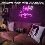30×9 Inch Hello Gorgeous Neon Signs for Wall Decor - Image 4