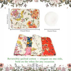 6-Piece Floral Patchwork Quilted Placemats, Original - Image 2