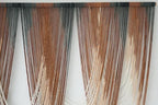 Macrame Wall Hanging Dip Dyed Brown Fiber Tapestry Boho Decor 57" W x 41" L - Image 6
