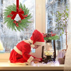 6 Pack Small Christmas Wreath Candle Rings Artificial Pine Branches with Pinecones Red Berries Fake Foliage Pine Needles Picks Candle Rings Holder for Table Centerpiece Home Door Window Chair Wall - Image 5