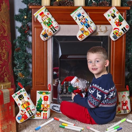 Zhanmai 24 Pcs Color Your Own Christmas Stocking Kit - Image 5