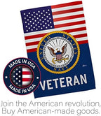 US Navy Veteran Flag Stand Pole Set Armed Forces USN Seabee Decorations American Flags For Outside House Retire Official Rememberance Grave Decor For Cemetery Military Gift Made In USA 13 X 18.5 - Image 5