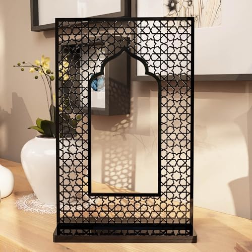 iwa concept Islamic Mihrab Acrylic Tabletop Decor - Arabic Calligraphy Mirror Effect Shelf Art - Modern Ramadan & Eid Home Decoration - Elegant Muslim Gift for Desk & Bookshel - Image 6