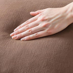 MIULEE Linen Fringe Decorative Fall Euro Pillow Covers Dark Coffee 22x22 - Image 2
