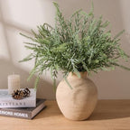 Ceramic Flower Vase Home Decor, 7.4 in Farmhouse Table Vases Retro Vintage Living Room Kitchen Bedroom Decoration Pottery Decorative Vases for Flowers House Shelf Office Desk Dining Entryway, Rustic - Image 2