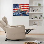July 4th Patriotic Canvas Wall Art 4th of July USA Decorations American Flag Battleship Picture Wall Decor Independence Day Home Decor 20x24in - Image 3