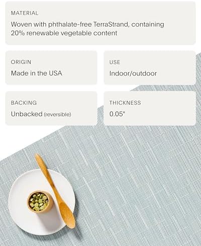 Chilewich Bamboo Placemats Set of 4, Round Woven Placemats - Image 4