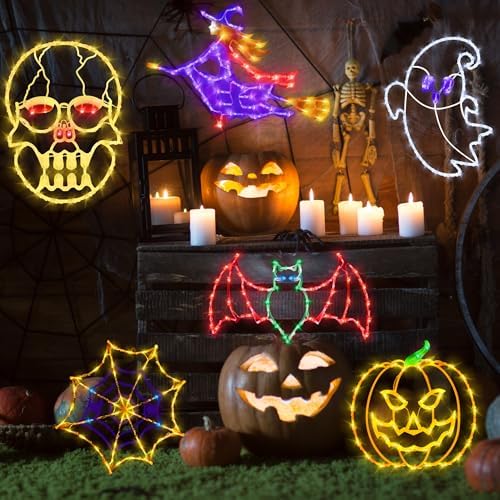 TRWYMZ Halloween Decorations - 16" Halloween Window Silhouette Lights - Image 3