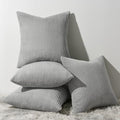 Topfinel Decorative Throw Pillow Covers Cushion Cases, Set of 4 Soft Velvet Modern Double-Sided Designs, Mix and Match for Home Decor, Pillow Inserts Not Included (12x12 inch, Grey) by Topfinel