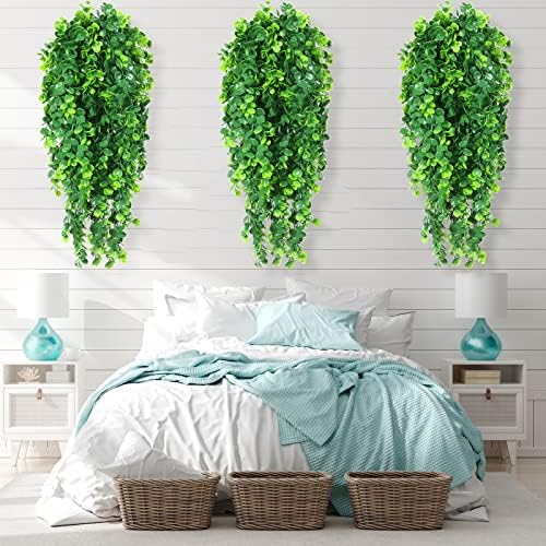 Hoteam 12 Pcs Artificial Hanging Greenery Plants, Eucalyptus - Image 5