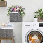 Novabright Set of 2 Wicker Hanging Basket Grey Woven Wall Baskets with Handle Liners for Front Door Organizing Mail Flower Wall Storage Basket for Farmhouse Home Decor Kitchen Bathroom Toilet Tank Top - Image 6