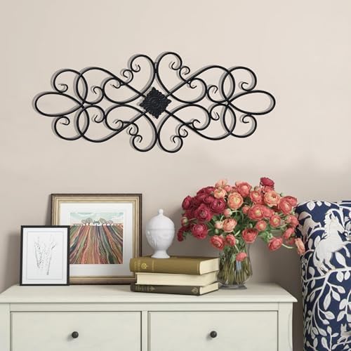 Sintosin Black Wrought Iron Wall Decor 32" x 13" - Image 5