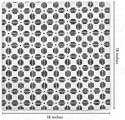 Taran Geometric Beige Print Cotton Dinner Napkins Set of 12 | 18x18 Inches | 100% Natural, Reusable Linens for Dinner, Events, Weddings - Image 7