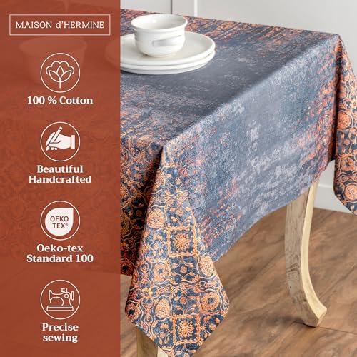 Maison d' Hermine Table Cloth Rectangle Table Reusable 100% Cotton 70"x90" - Image 2