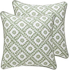 ISAENNE Designer Linen Throw Pillow Cover,Set of 2,18"x18"-Mosella C by Isaennehomedecoration