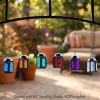VELA LANTERNS Mini Moroccan Tea Light Candle Holder Lanterns – 4.25" Small Decorative Lantern for Table or Hanging, Metal with Glass Panels – Ramadan, Wedding, Home Decor, Assorted (Set of 6) - Image 4