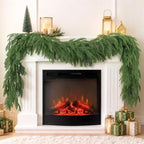 N&T NIETING 9FT Christmas Norfolk Pine Garland Real Touch Artificial Christmas Green Xmas Garland for Mantle, Table Holiday Fireplace Staircase Indoor Outdoor Christmas Decorations by NTNIETING