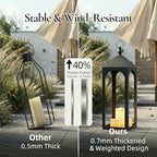 24" & 17" Large Outdoor Floor Lantern, Set of 2 Fall Porch Decor - Image 2
