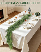 2 Pack 6 FT Norfolk Pine Garlands, Real Touch Christmas Decor - Image 6