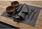Solino Home 100% Linen Placemats Charcoal Grey, Athena 14 x 19 in, Set of 4 - Image 2