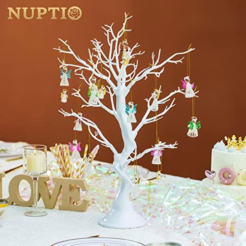 NUPTIO Artificial White Tree Branch for Christmas, Wedding, 22.8 Inch - Image 3