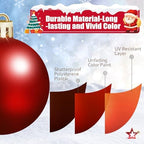 TranquilBliss Christmas Ball Ornaments, 24-Pack, 2.5-Inch, Red - Image 2