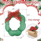 Baquler 36 Inch Lighted Christmas Wreath Outdoor Decoration - Image 2